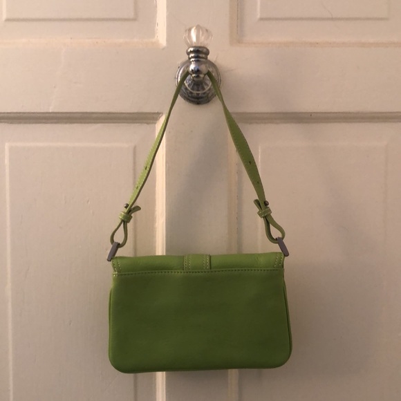 Small, bright, spring rain, Talbots leather handbag purse - Picture 2 of 4